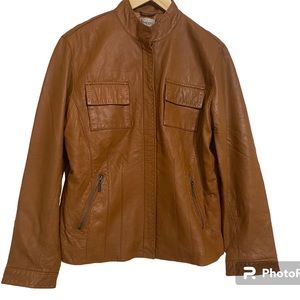 Chicos   Women's 1 (US 8)   Leather Jacket    Camel Tan